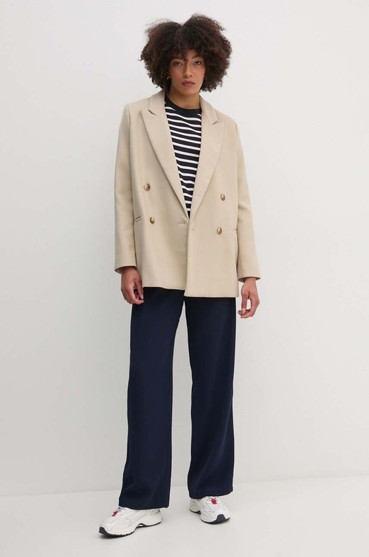 Βαμβακερό πουλόβερ Tommy Hilfiger WW0WW38724 σκούρο μπλε AW24