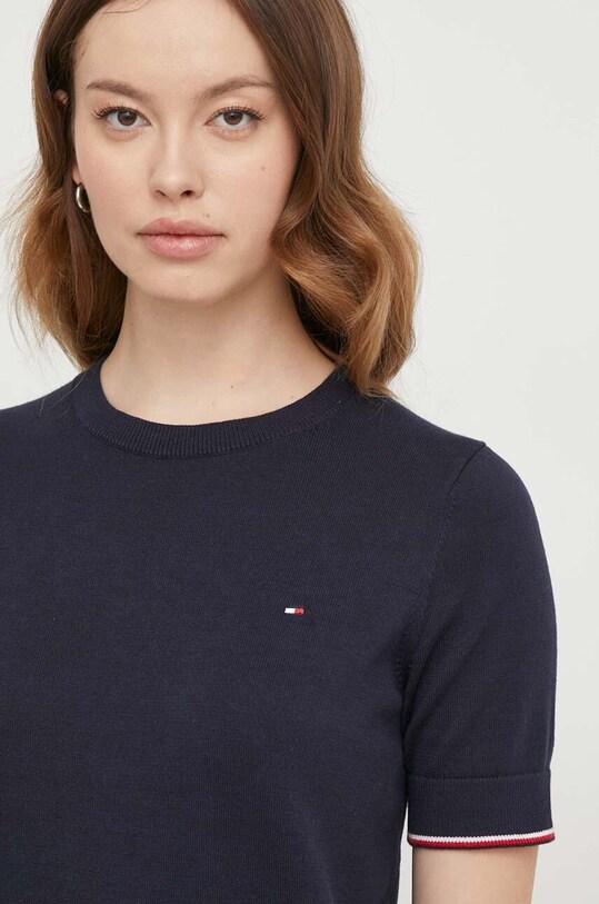 Бавовняний светр Tommy Hilfiger темно-синій WW0WW38724