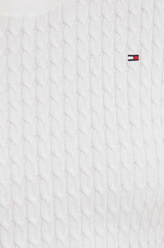 Хлопковый свитер Tommy Hilfiger WW0WW41787 белый