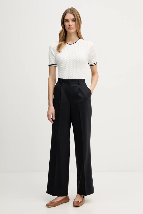 Tommy Hilfiger sweter bawełniany WW0WW41787 beżowy SS26