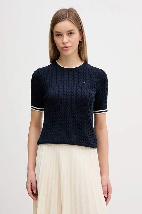 Tommy Hilfiger sweter bawełniany granatowy WW0WW41787