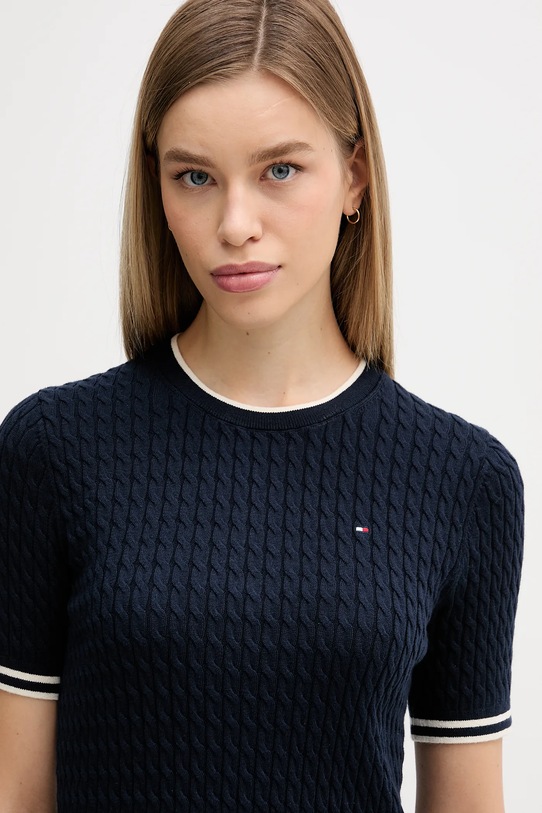 Tommy Hilfiger sweter bawełniany granatowy WW0WW41787
