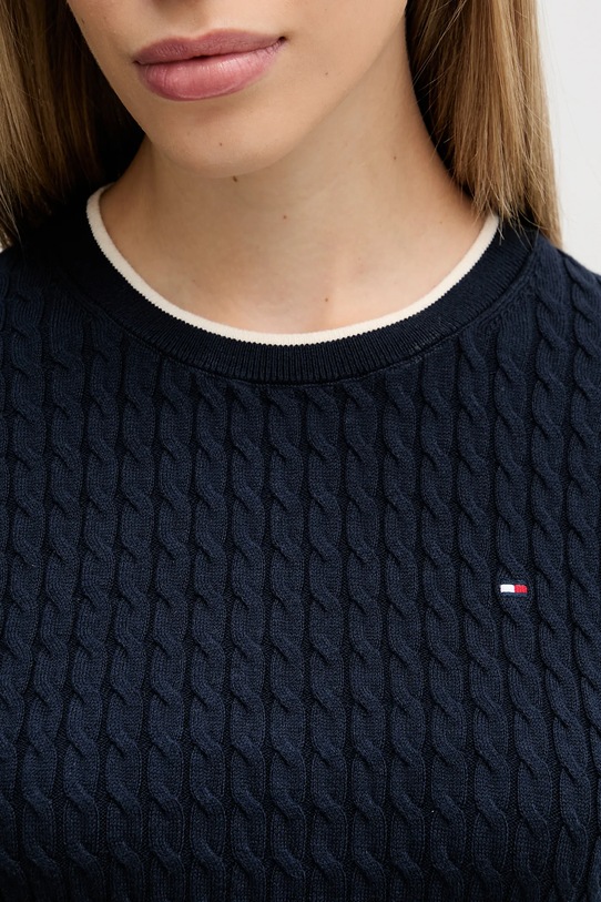 Tommy Hilfiger sweter bawełniany WW0WW41787 granatowy