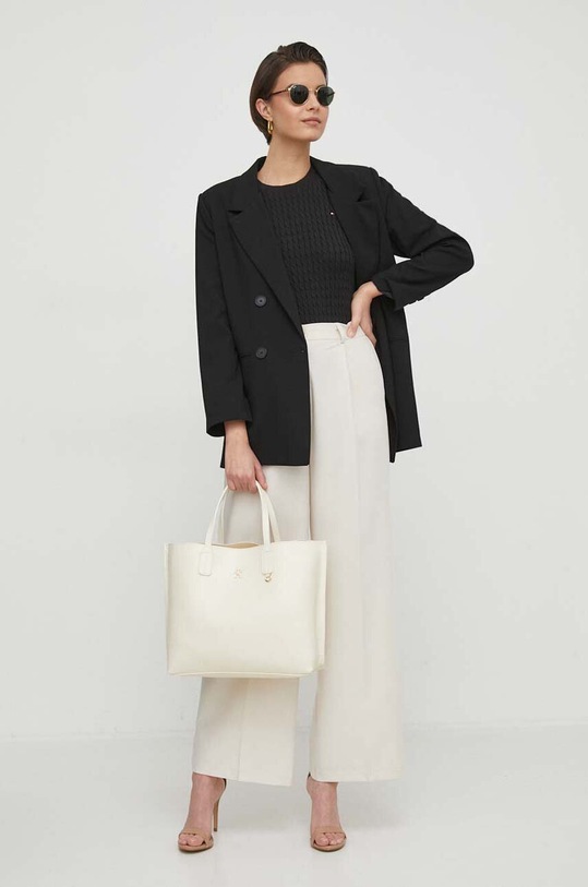 Bavlnený sveter Tommy Hilfiger WW0WW41787 čierna AW24