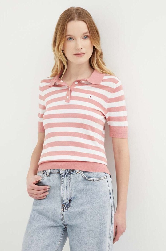 Tommy Hilfiger sweter pozostałe różowy WW0WW37937