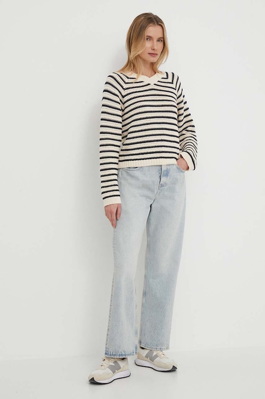 Πουλόβερ Tommy Hilfiger άλλο μπεζ WW0WW41449