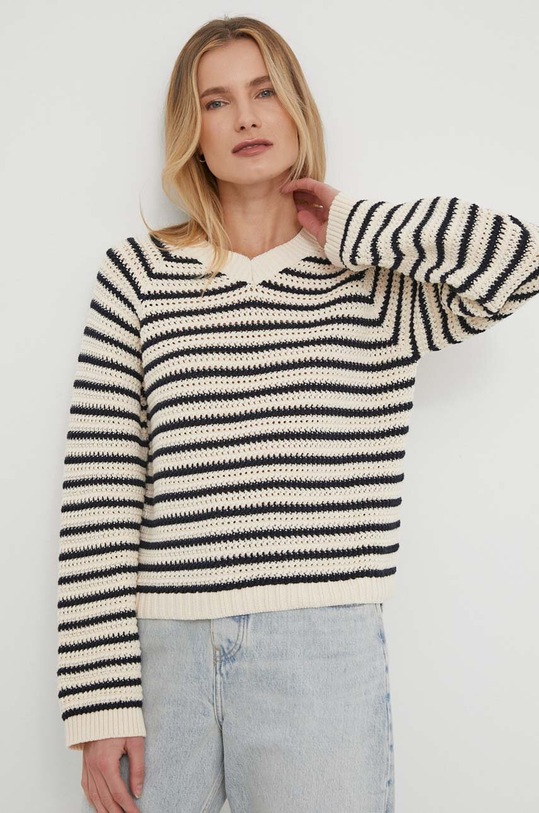 Πουλόβερ Tommy Hilfiger WW0WW41449 μπεζ SS24