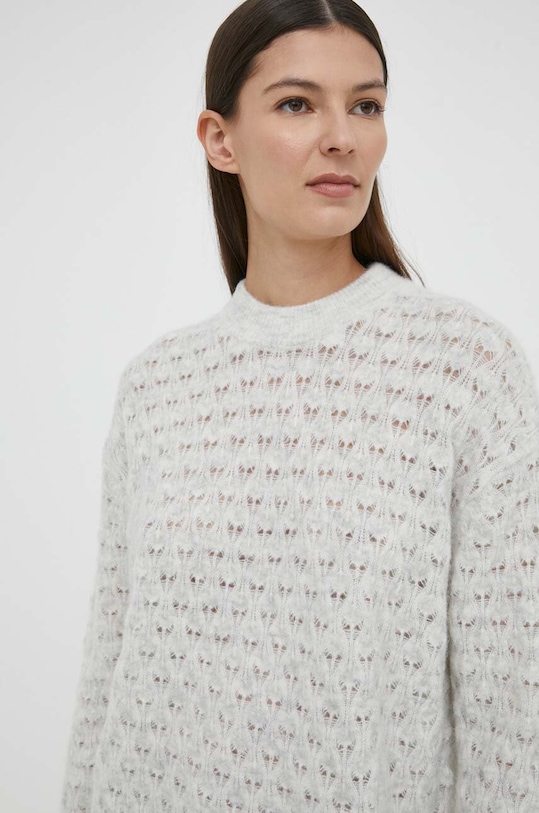 Vlněný svetr Samsoe Samsoe SAANOUR šedá F24100071