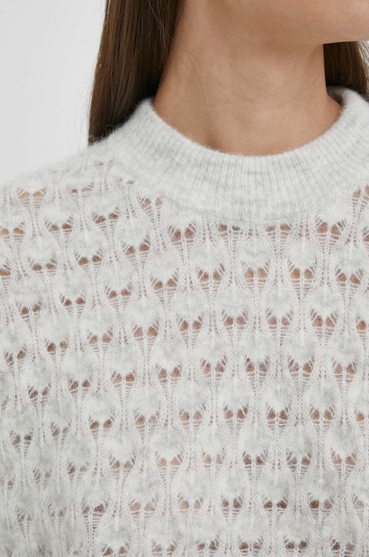 Vlněný svetr Samsoe Samsoe SAANOUR F24100071 šedá