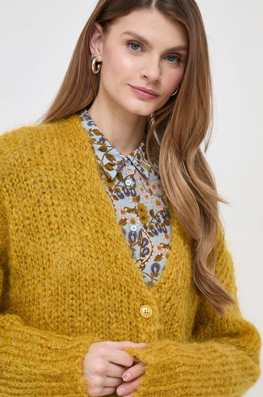 Вовняний кардиган Weekend Max Mara жовтий 2415341031600