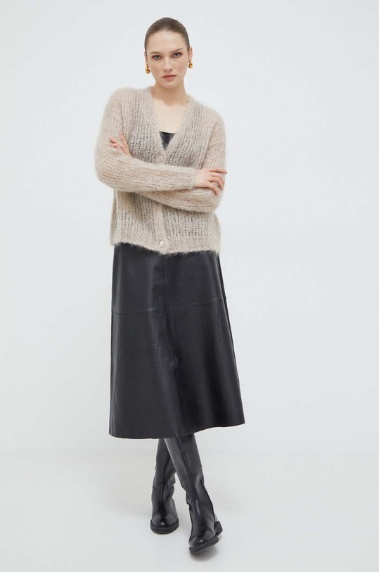 Weekend Max Mara kardigan wełniany 2415341031600 beżowy SS24