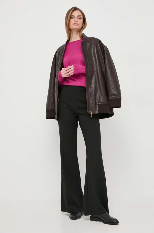 Weekend Max Mara sweter wełniany 2415361041600 różowy SS24