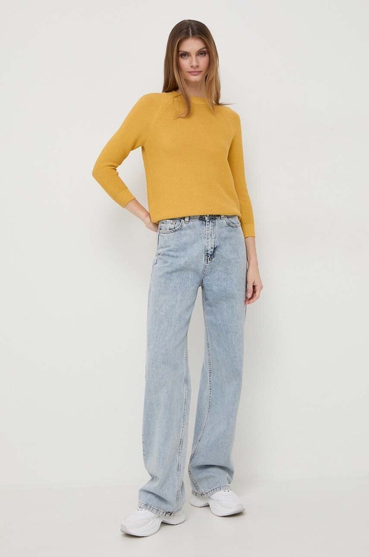 Bavlnený sveter Weekend Max Mara 2415361071600 žltá SS24