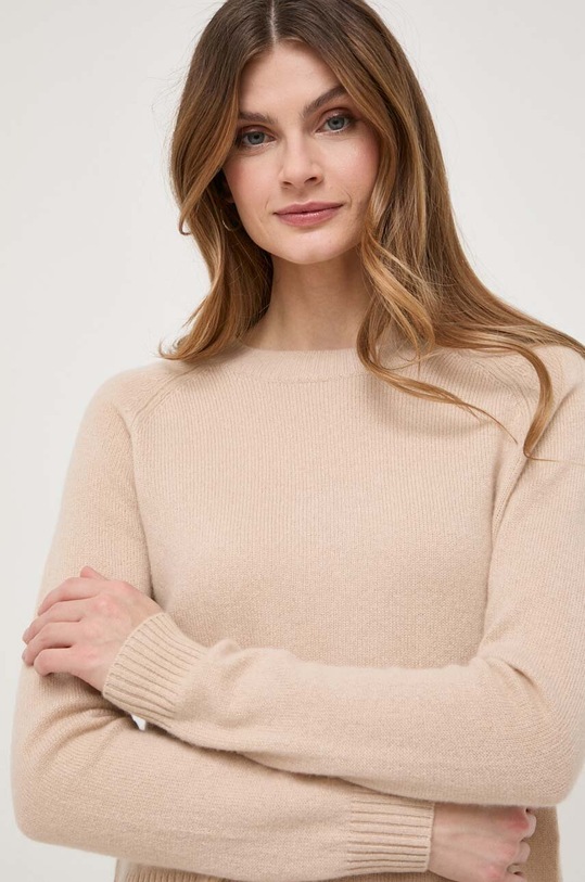 Weekend Max Mara sweter wełniany beżowy 2415361131600