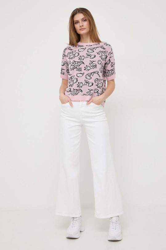 Weekend Max Mara sweter 2415361141600 różowy SS24
