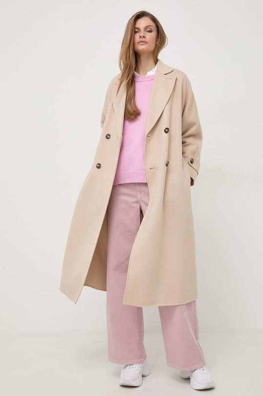 Weekend Max Mara sweter wełniany 2415361161600 różowy SS24