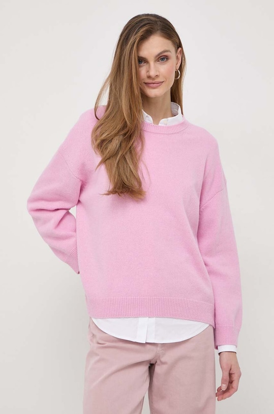 Weekend Max Mara sweter wełniany różowy 2415361161600