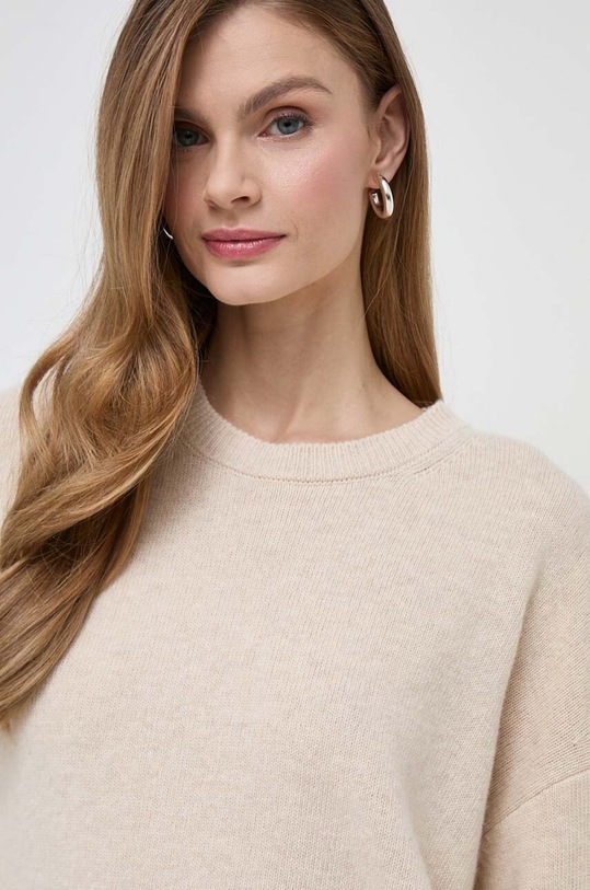 Weekend Max Mara sweter wełniany beżowy 2415361161600