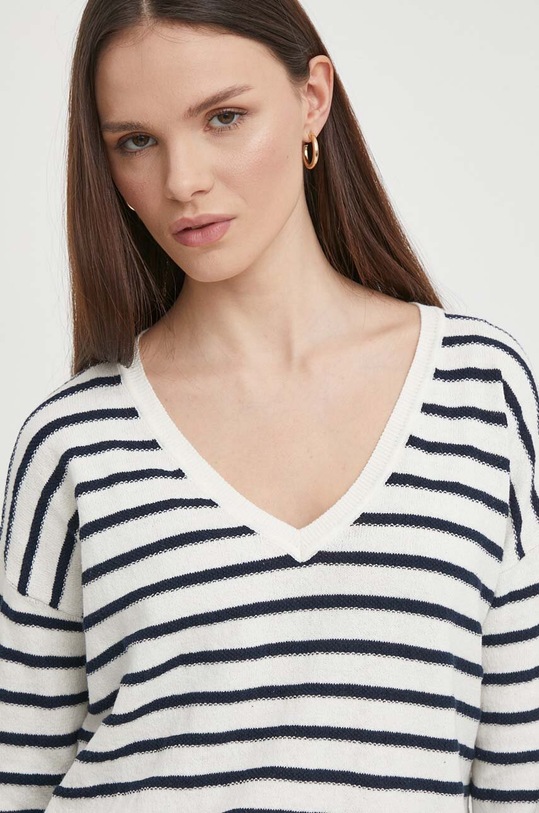 Svetr s příměsí lnu Pepe Jeans FRANCES béžová PL702132