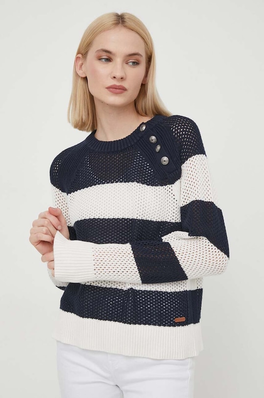 Pepe Jeans sweter bawełniany GIA wzorzyste granatowy PL702136