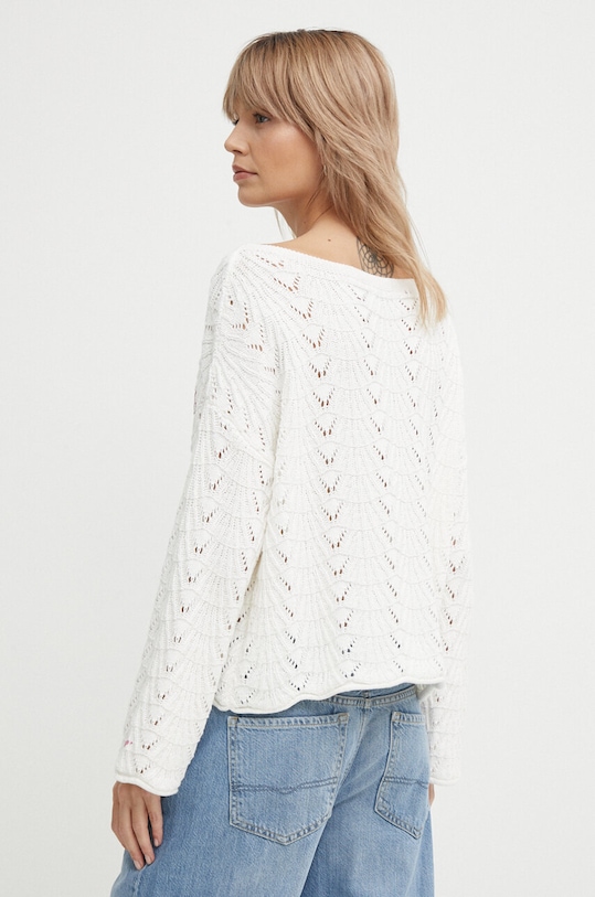 Odzież Pepe Jeans sweter bawełniany GIANNINA PL702143 biały