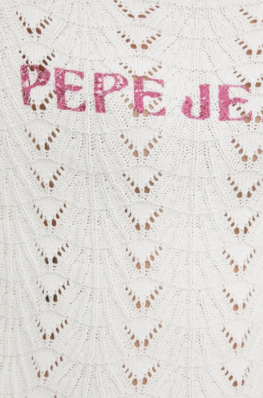 Pepe Jeans sweter bawełniany GIANNINA PL702143 biały