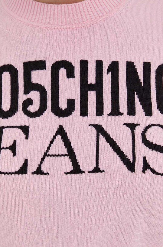 Moschino Jeans pamut pulóver 0919.3208 rózsaszín
