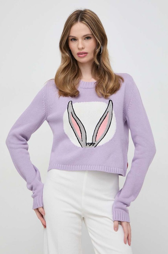 Bavlněný kardigan MAX&Co. x CHUFY bavlna fialová 2418361011200