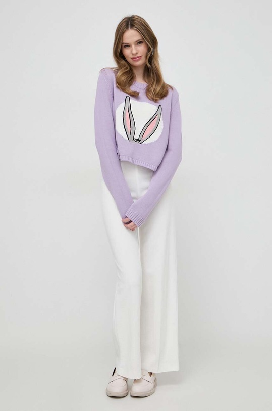 Bavlněný kardigan MAX&Co. x CHUFY 2418361011200 fialová SS24