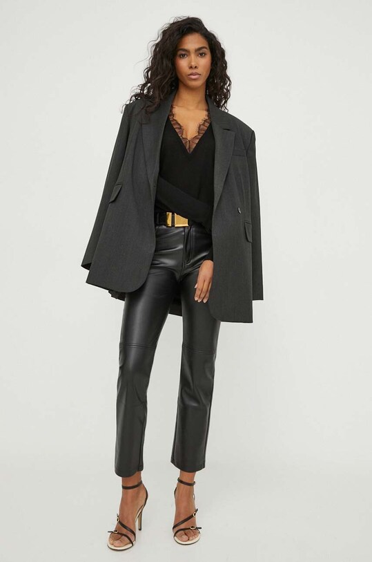IRO pulover de lana WF12HABY negru SS25