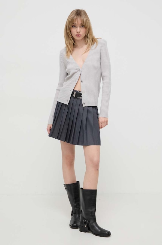 IRO cardigan din casmir WP12DEVORA gri SS24
