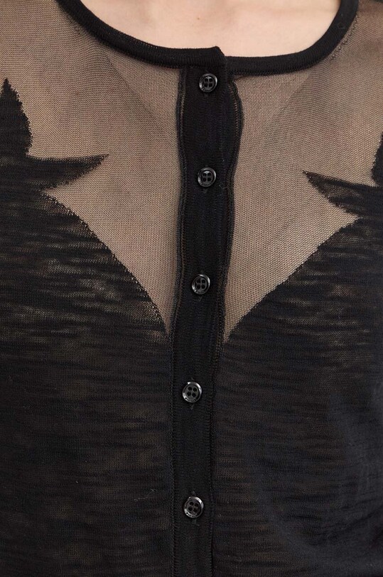 Πλεκτή ζακέτα Pinko 103551.A1WR μαύρο