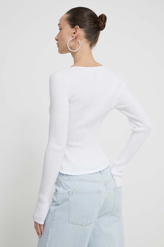 Одежда Хлопковый свитер Moschino Jeans 0913.3706 белый