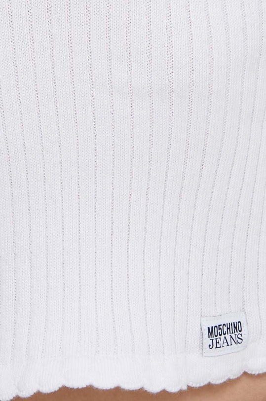 Хлопковый свитер Moschino Jeans 0913.3706 белый