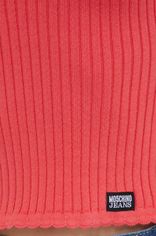 Bavlněný svetr Moschino Jeans 0913.3706 růžová