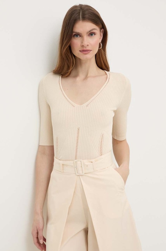 Twinset bluzka casual beżowy 241TT3154