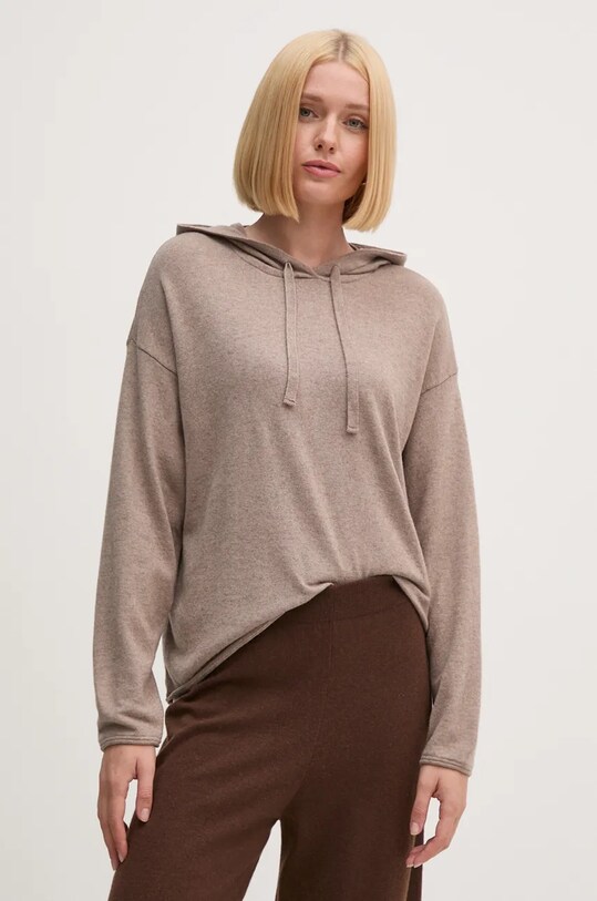 United Colors of Benetton sweter z domieszką wełny beżowy 1035D201V