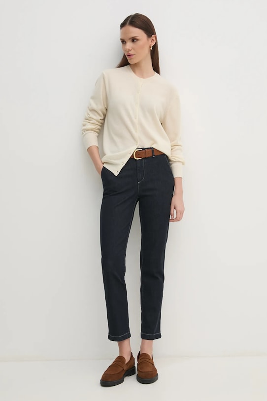 United Colors of Benetton kardigan wełniany 1002D5485 beżowy SS25