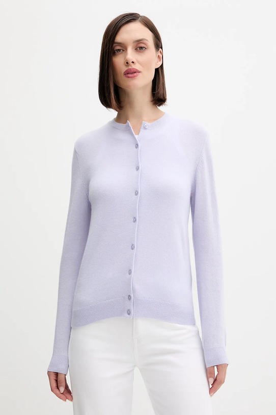 Vlněný kardigan United Colors of Benetton vlna fialová 1002D5485