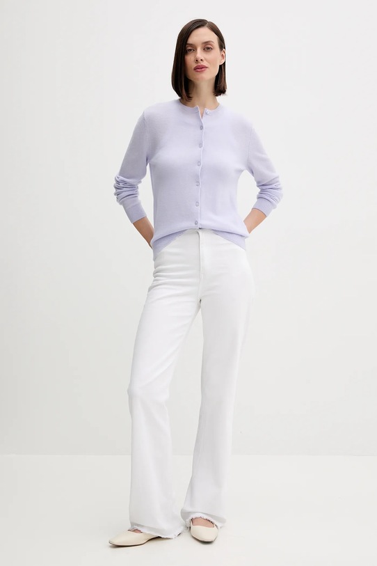 Vlněný kardigan United Colors of Benetton 1002D5485 fialová AW25