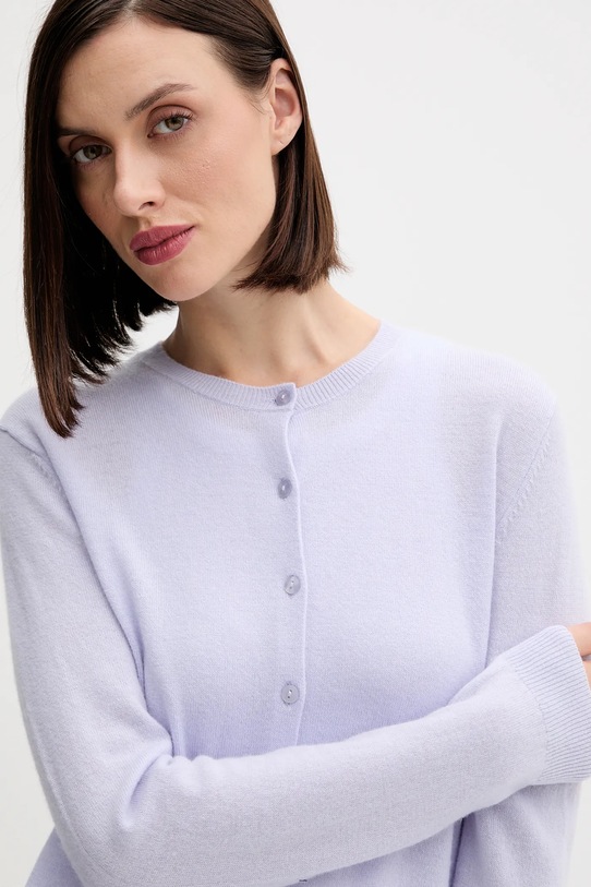 Vlněný kardigan United Colors of Benetton fialová 1002D5485
