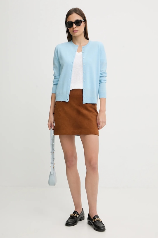 Vlněný kardigan United Colors of Benetton 1002D5485 modrá AW25