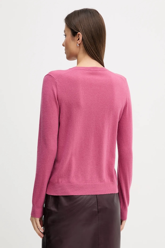 Odzież United Colors of Benetton kardigan wełniany 1002D5485 różowy