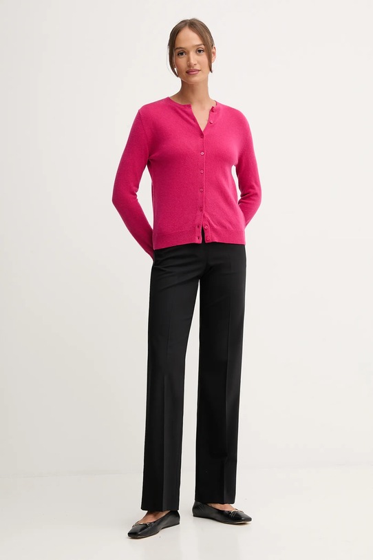 Вовняний кардиган United Colors of Benetton 1002D5485 рожевий AW25