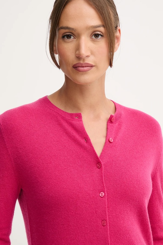 Вовняний кардиган United Colors of Benetton рожевий 1002D5485