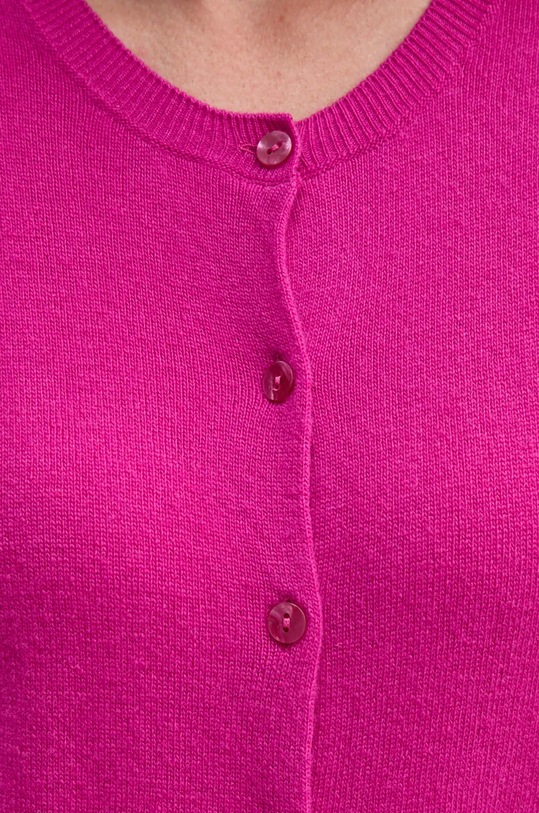 Вовняний кардиган United Colors of Benetton 1002D5485 рожевий