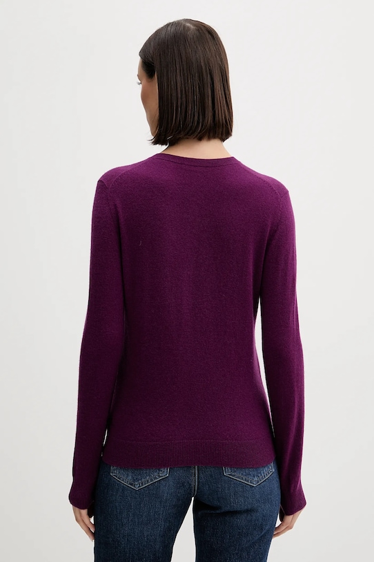 Vlněný kardigan United Colors of Benetton 1002D5485 fialová AW25