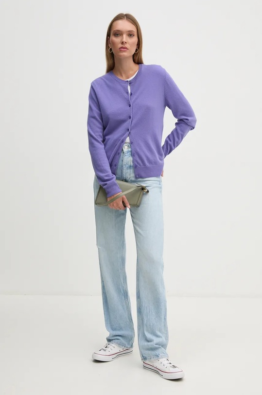 Vlněný svetr United Colors of Benetton 1002D5485 fialová SS25