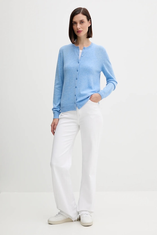 United Colors of Benetton kardigan wełniany 1002D5485 niebieski AW25