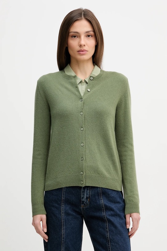 United Colors of Benetton kardigan wełniany zielony 1002D5485